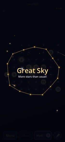 The How to Play screen. It explains the goal: draw one line from 1 through every star, with each number on its own star.
